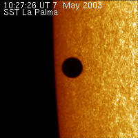 Mercury transit 7 May 2003